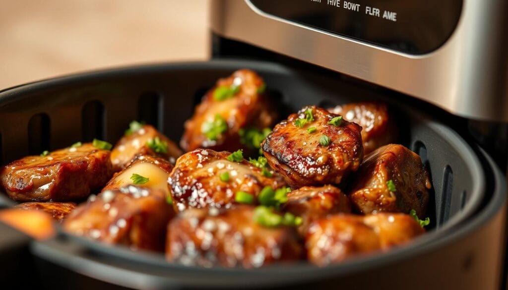 Air Fryer Garlic Butter Steak Bites Preparation Air Fryer Garlic Butter Steak Bites Preparation