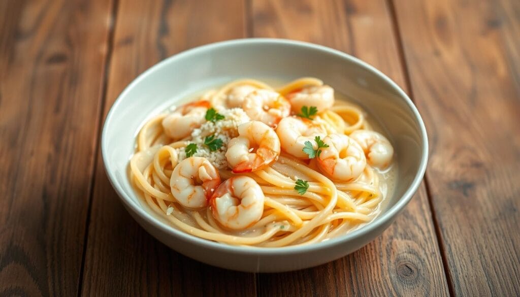Creamy shrimp and pasta dish Creamy shrimp and pasta dish