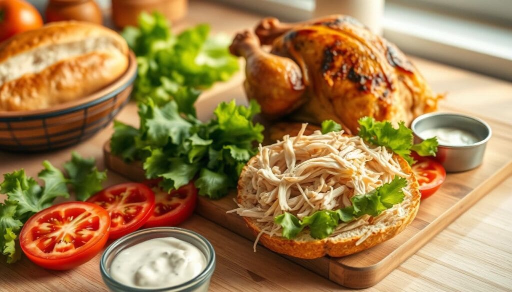 Rotisserie chicken sandwich preparation steps Rotisserie chicken sandwich preparation steps