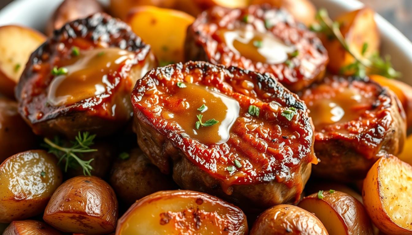 Easy Garlic Butter Steak Bites and Potatoes 2 garlic butter steak bites and potatoes