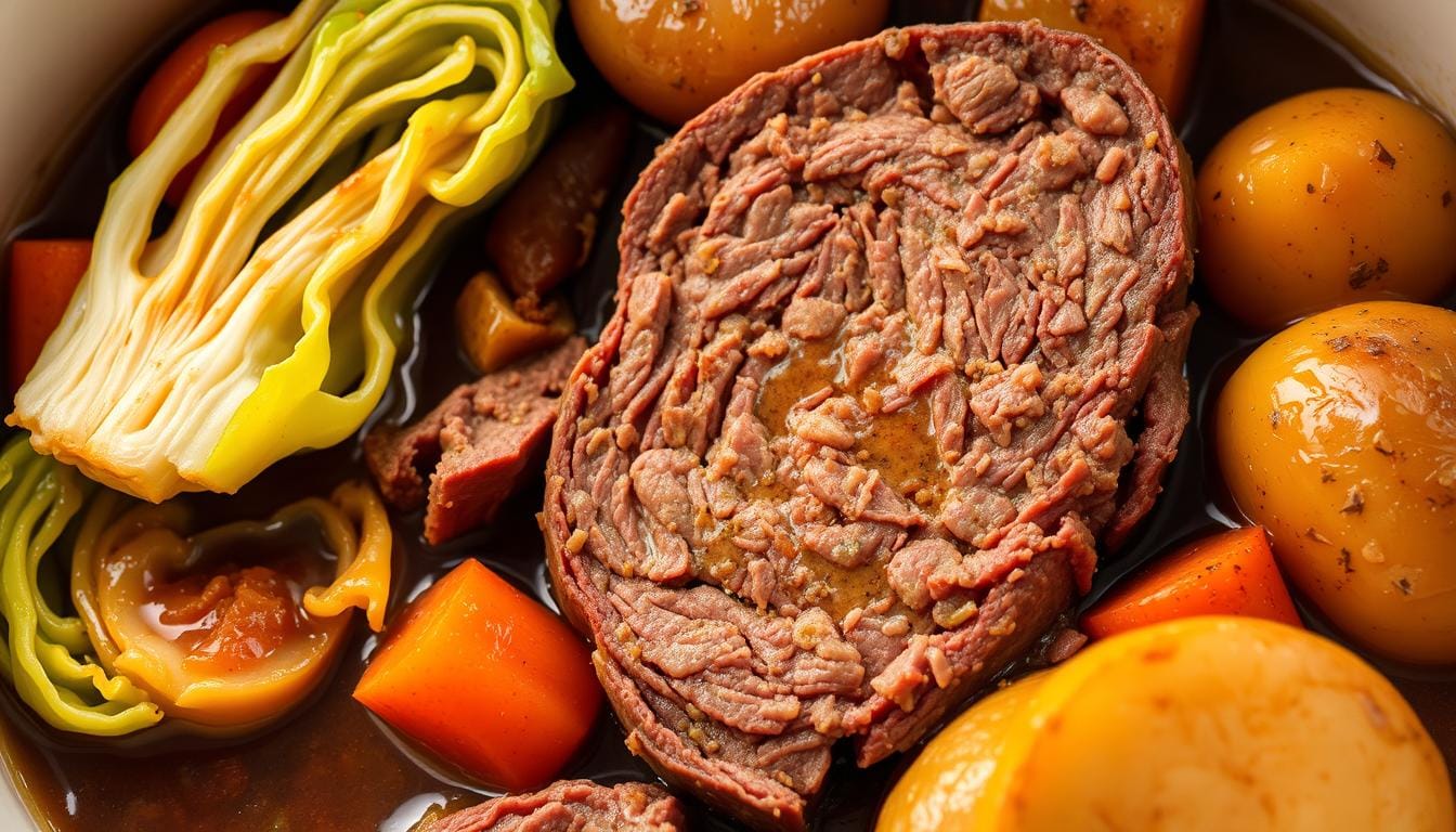 slow cooker corned beef and cabbage​