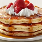 Fluffy Pancakes with Strawberries and Syrup 150x150 1