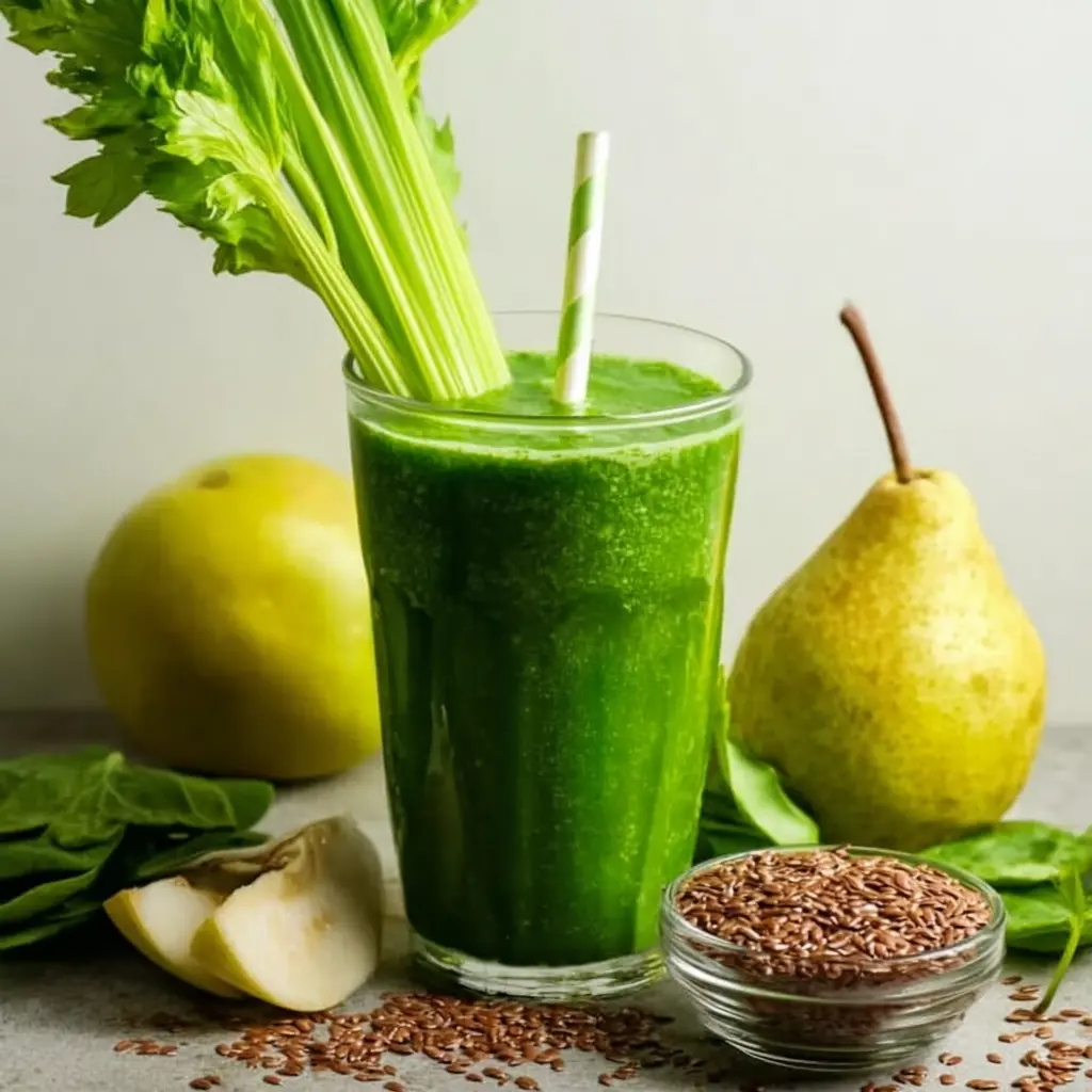 7 Green Smoothies to Burn Belly Fat and Lose Weight Fast 7 Celery Pear Green Smoothie