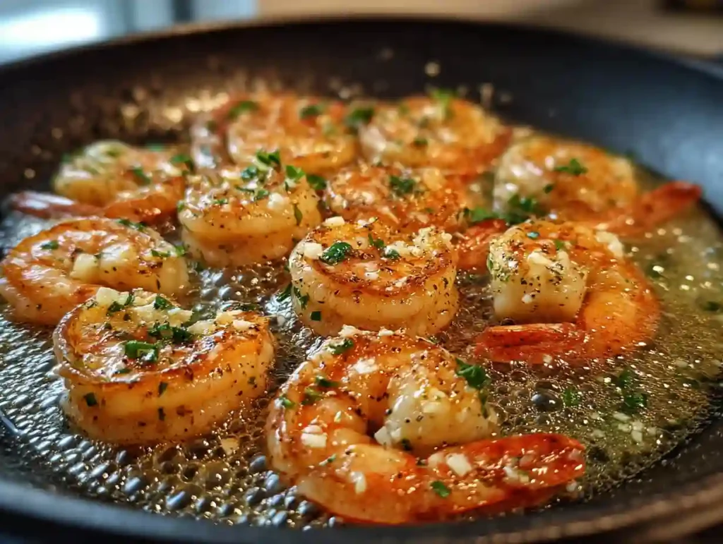 Cooking Shrimp in Garlic Butter Sauce