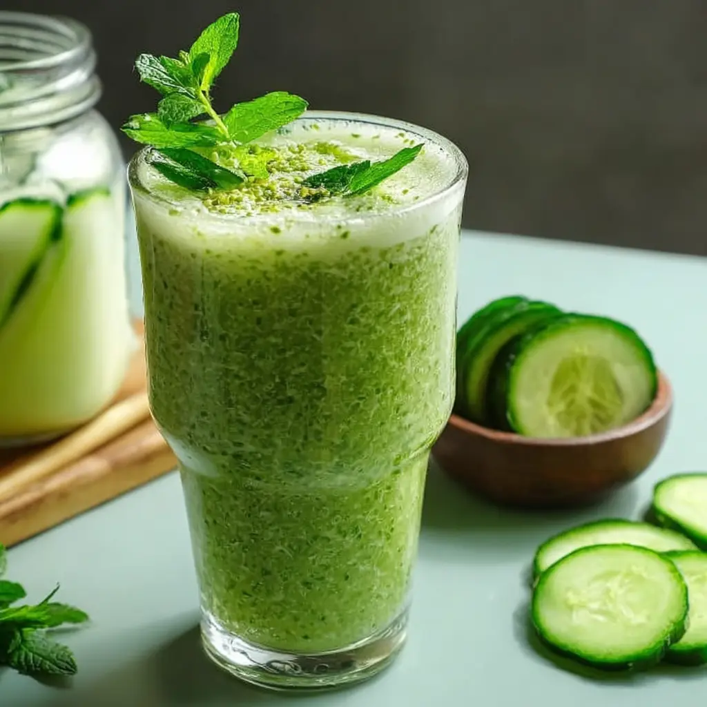 7 Green Smoothies to Burn Belly Fat and Lose Weight Fast 4 Cucumber Mint Belly Buster