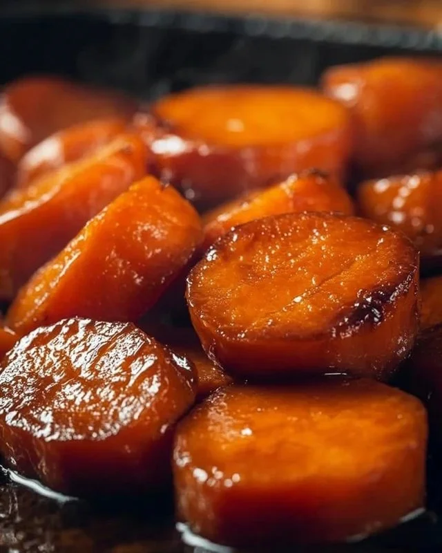 Best Southern Candied Sweet Potatoes Recipe 2 Delicious Southern candied sweet potatoes served in a bowl