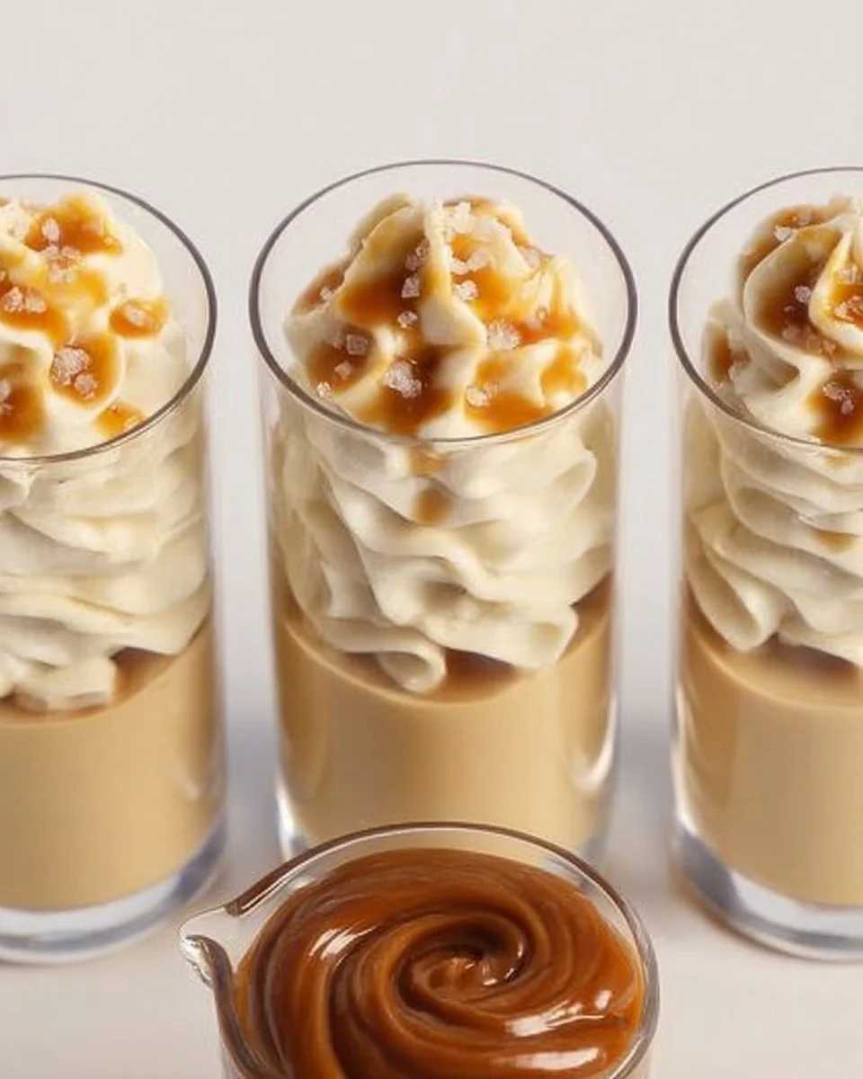Caramel Mousse 2 Creamy and delicious homemade Caramel Mousse dessert in a glass