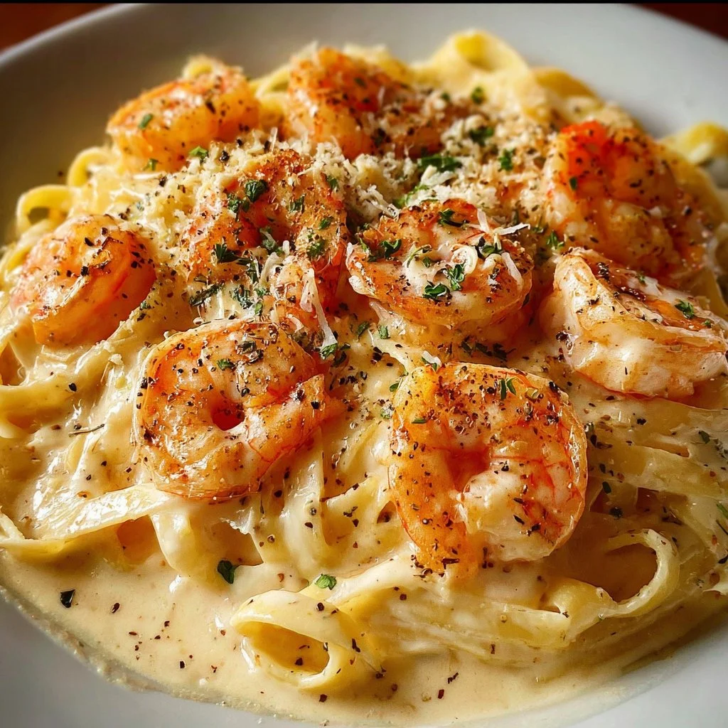 Creamy Garlic Shrimp Pasta 2 Creamy garlic shrimp pasta with fresh herbs and a rich garlic sauce