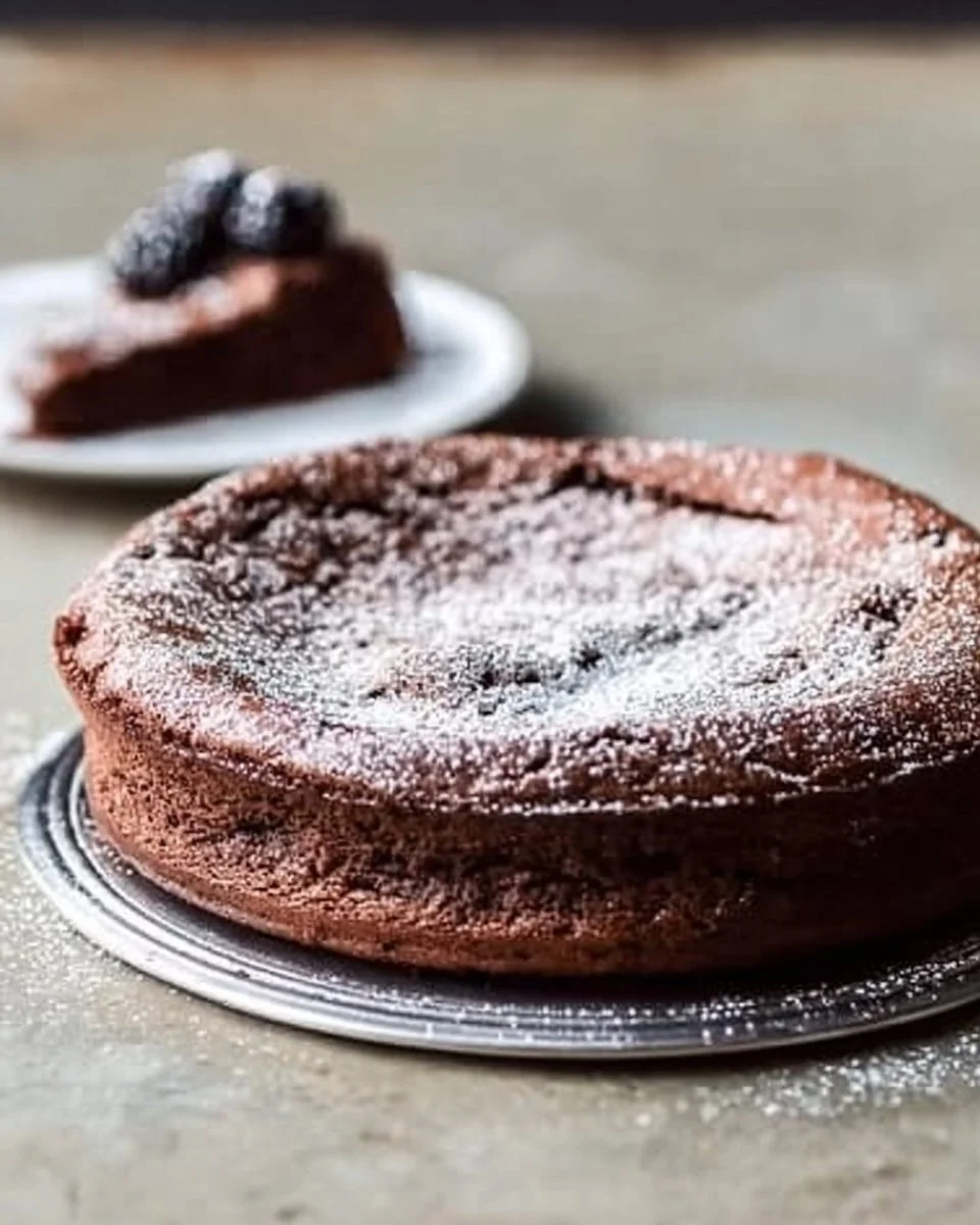 Easy Flourless Chocolate Cake 2 Delicious slice of Flourless Chocolate Cake with rich chocolate frosting