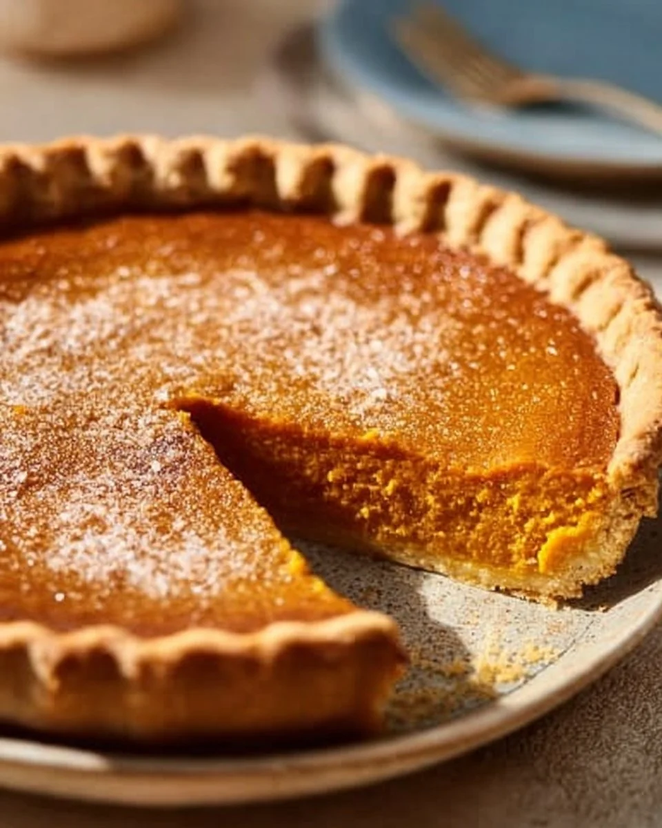 Homemade Fresh Pumpkin Pie Recipe 2 Homemade fresh pumpkin pie with whipped cream on a rustic table