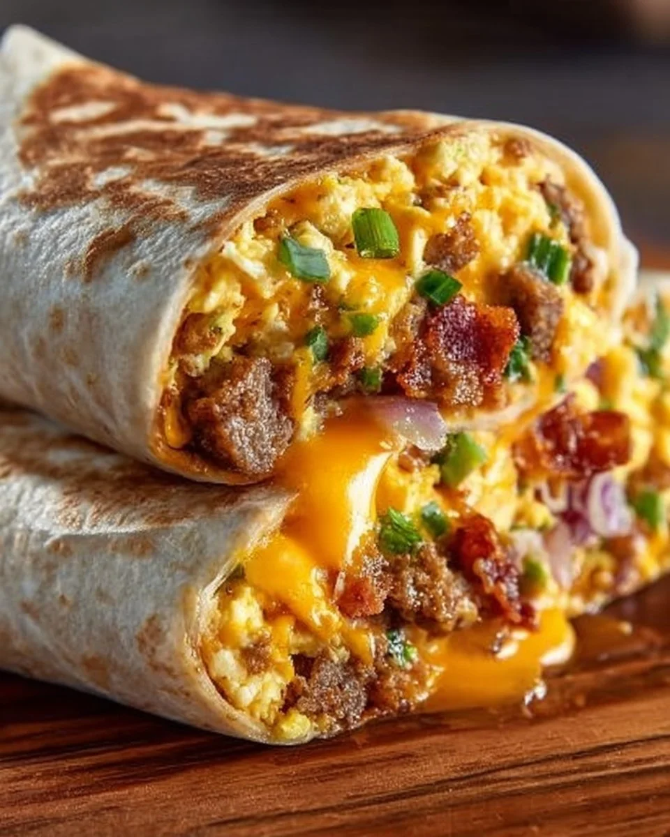 The Only Breakfast Burrito Recipe You Need 2 Delicious homemade breakfast burrito with eggs, cheese, and vegetables