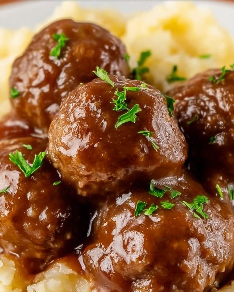 Tasty Slow Cooker Salisbury Steak Meatballs Recipe 2 Tasty Slow Cooker Salisbury Steak Meatballs Recipe