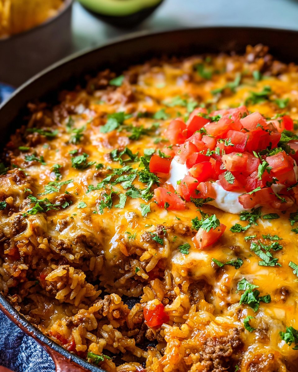 Cheesy Taco Rice Skillet 2 Cheesy Taco Rice Skillet