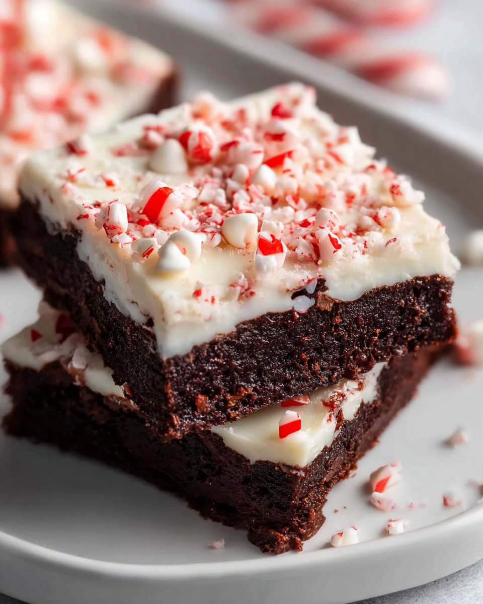 Peppermint Bark Brownies