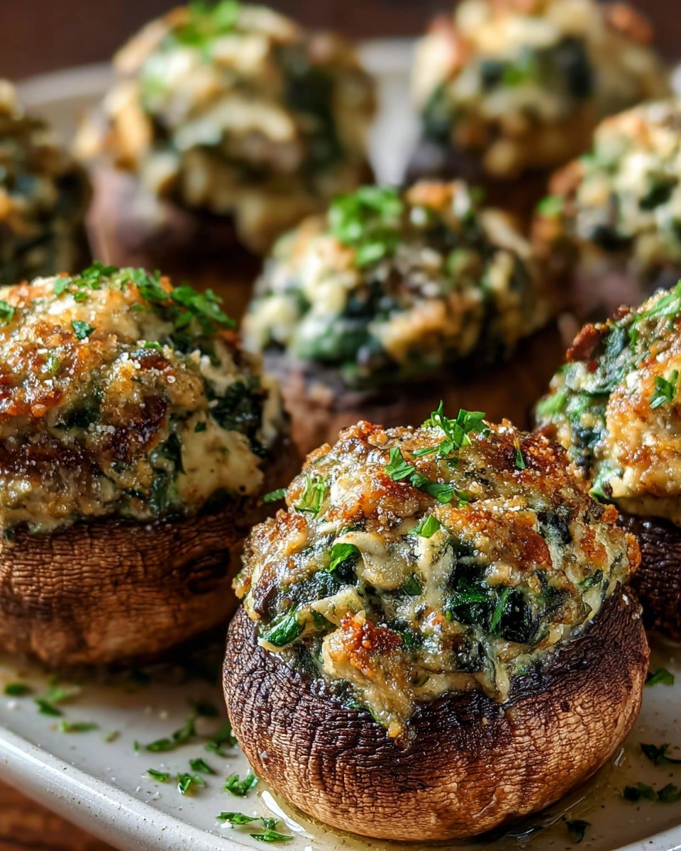 Vegetarian Stuffed Mushrooms 2 Vegetarian Stuffed Mushrooms