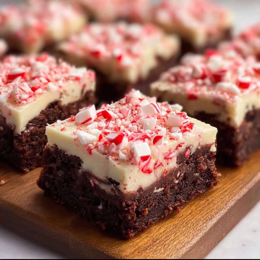 Peppermint Bark Brownies Recipe for Christmas Baking