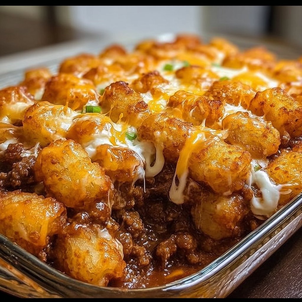 Chili Cheese Tater Tot Casserole: A Family Favorite Dish!
