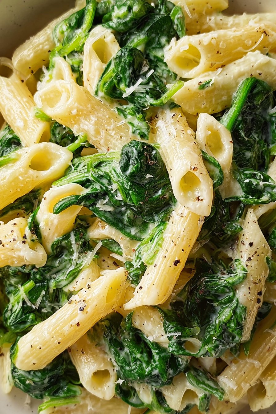 Simple Pasta with Spinach