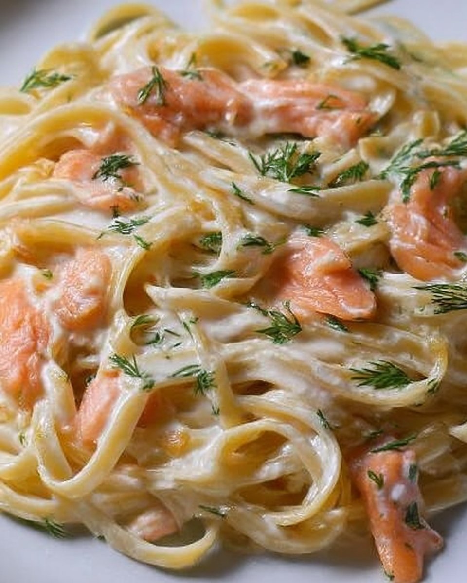 Pasta with Smoked Salmon and Dill