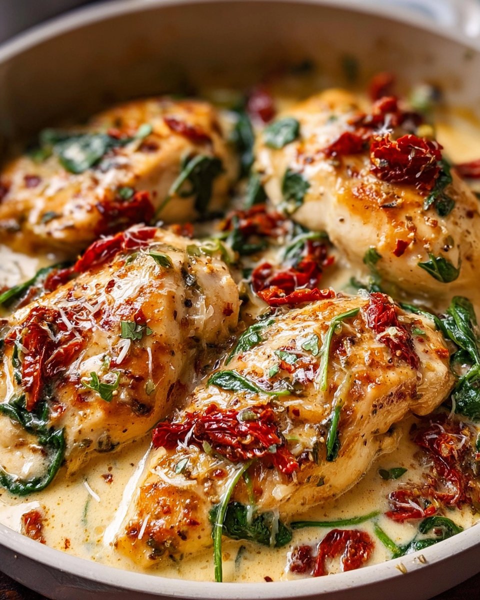 Creamy Tuscan Garlic Chicken Skillet 2 Creamy Tuscan Garlic Chicken Skillet