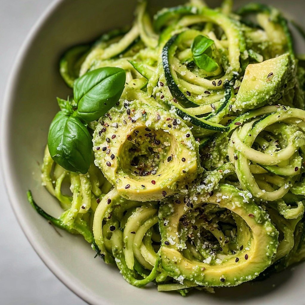 Avocado Pesto Zucchini Noodles