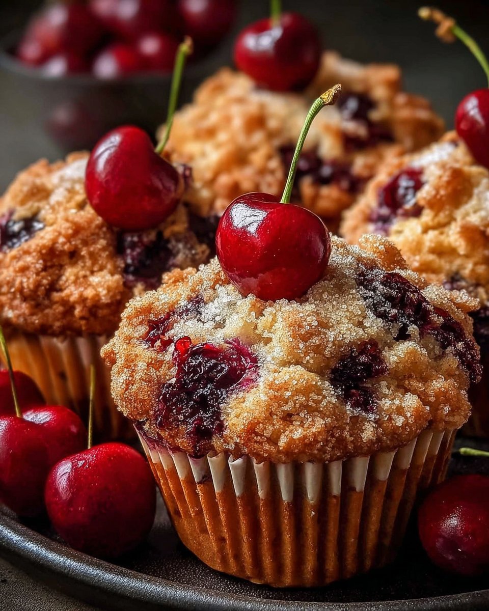 Cherry Cobbler Muffins
