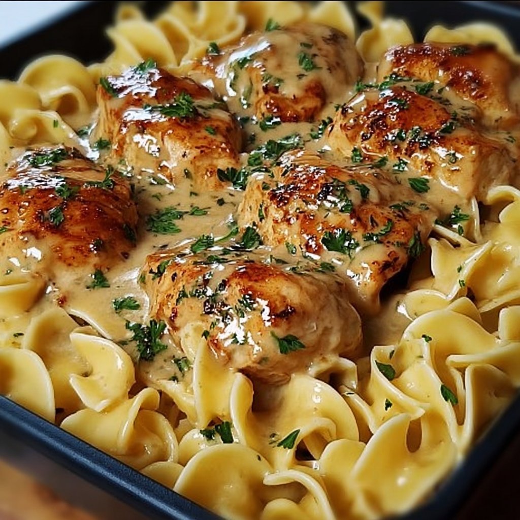 Easy One-Pan Chicken with Buttered Noodles