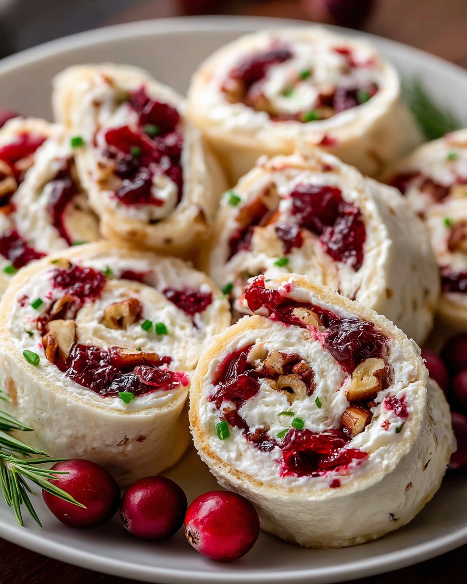 Festive Christmas Cranberry Roll Ups