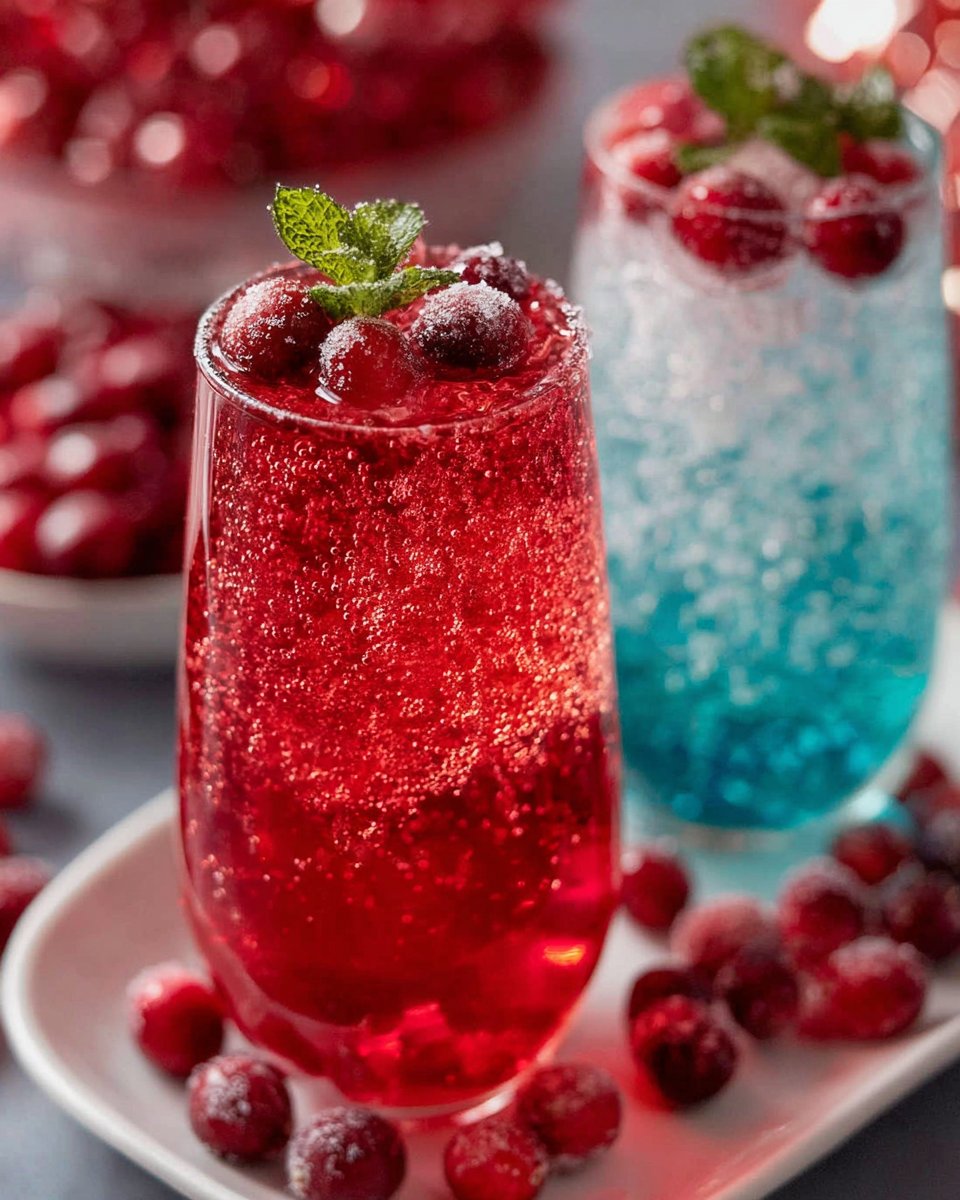NYE Sparkling Cranberry Mocktail