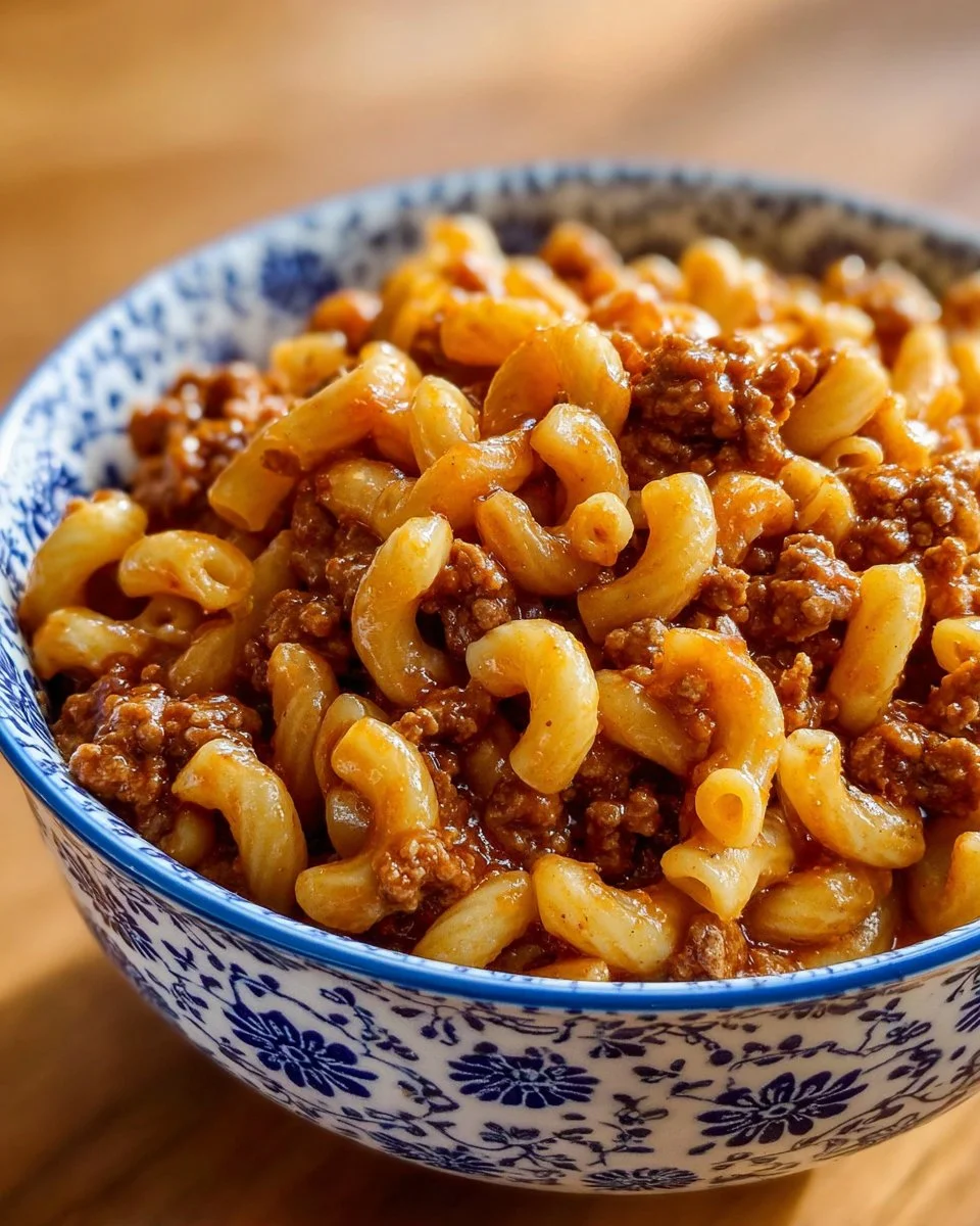 Easy Chili Mac Recipe 3 Bowl of easy chili mac topped with cheese and green onions.