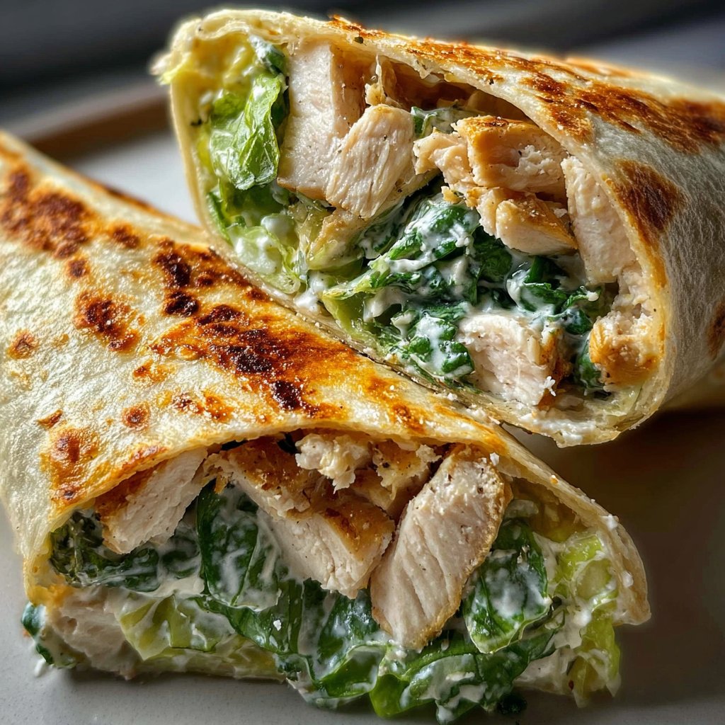 Quick and Easy Chicken Caesar Wraps