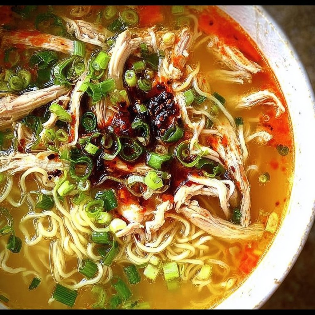 Aromatic Ginger Garlic Chicken Noodle Soup - Alrightwithme
