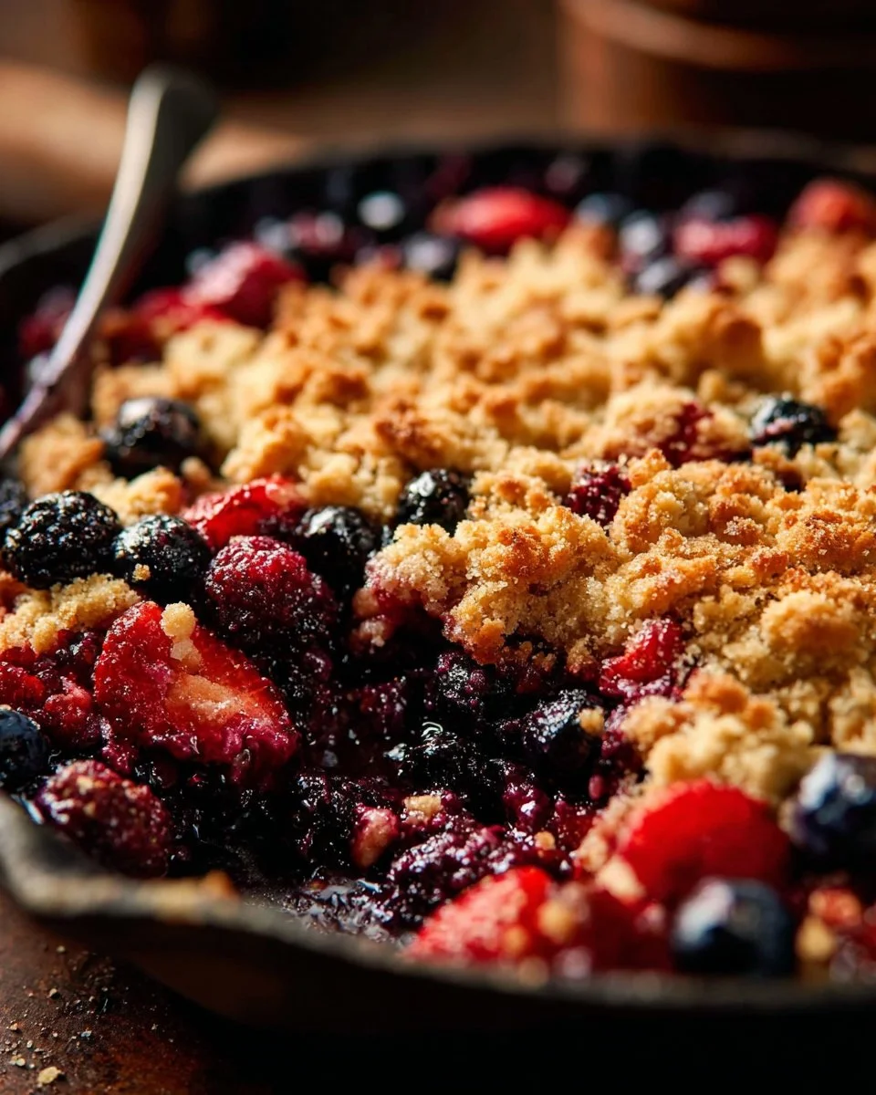 Mixed Berry Crumble 3 Delicious mixed berry crumble topped with crispy crumble layer
