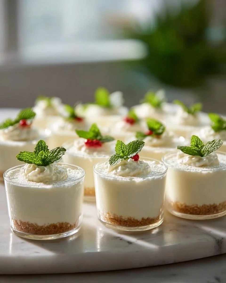 No-Bake Cheesecake Mousse Cups 3 Delicious no-bake cheesecake mousse cups topped with whipped cream and berries.
