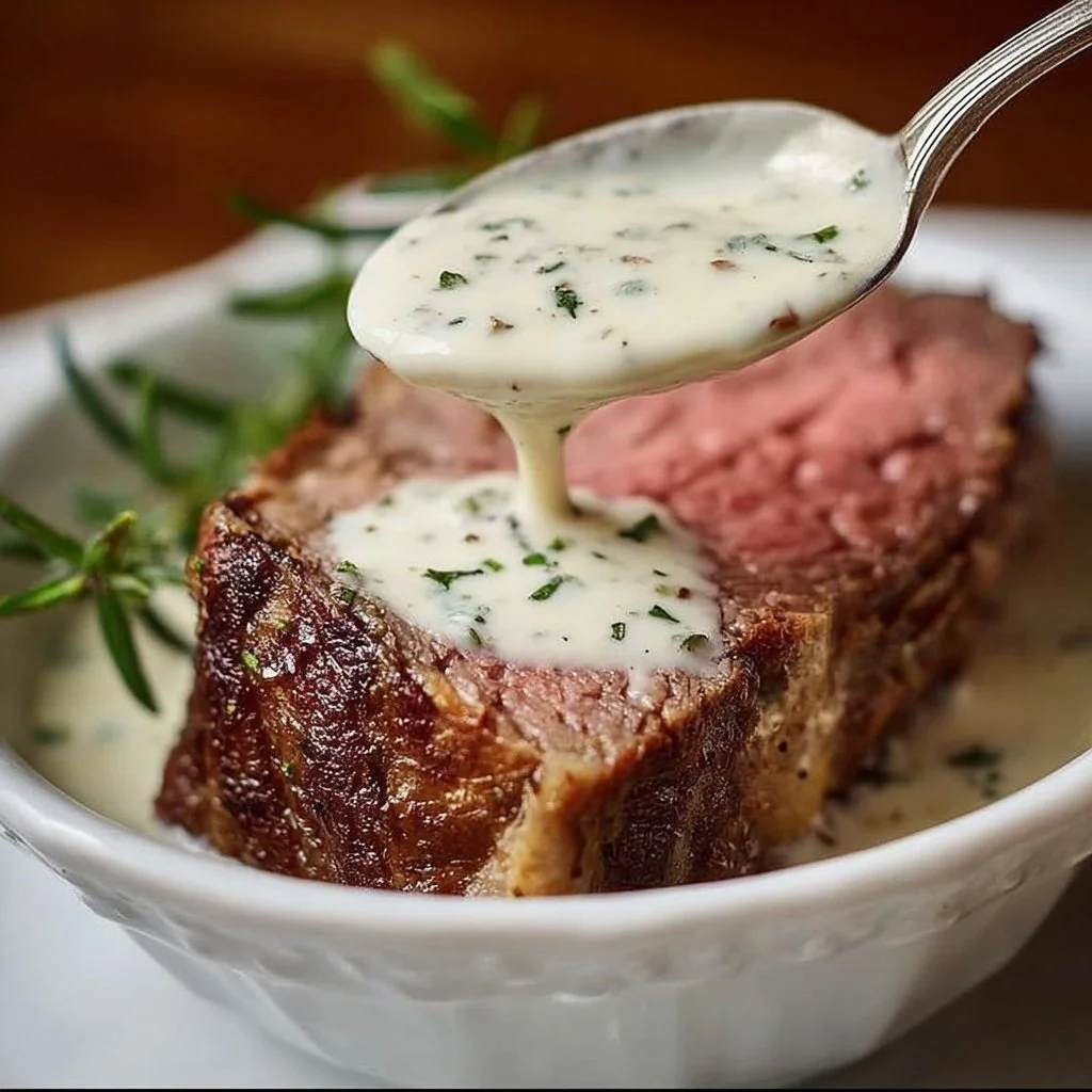 Perfect Horseradish Sauce for Prime Rib 3 Homemade horseradish sauce served with prime rib dinner