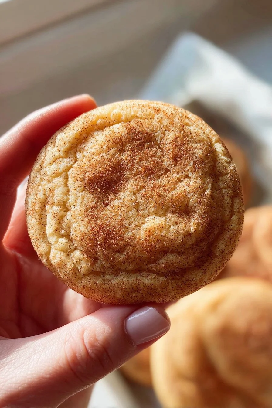 Snickerdoodle Cookies 3 Batch of freshly baked snickerdoodle cookies with cinnamon sugar topping