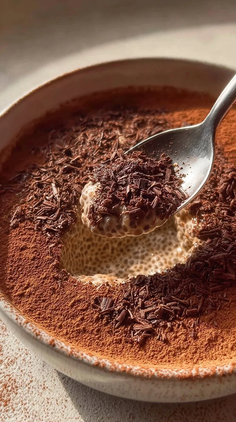 Tiramisu Chia Pudding 3 Delicious Tiramisu Chia Pudding served in a glass