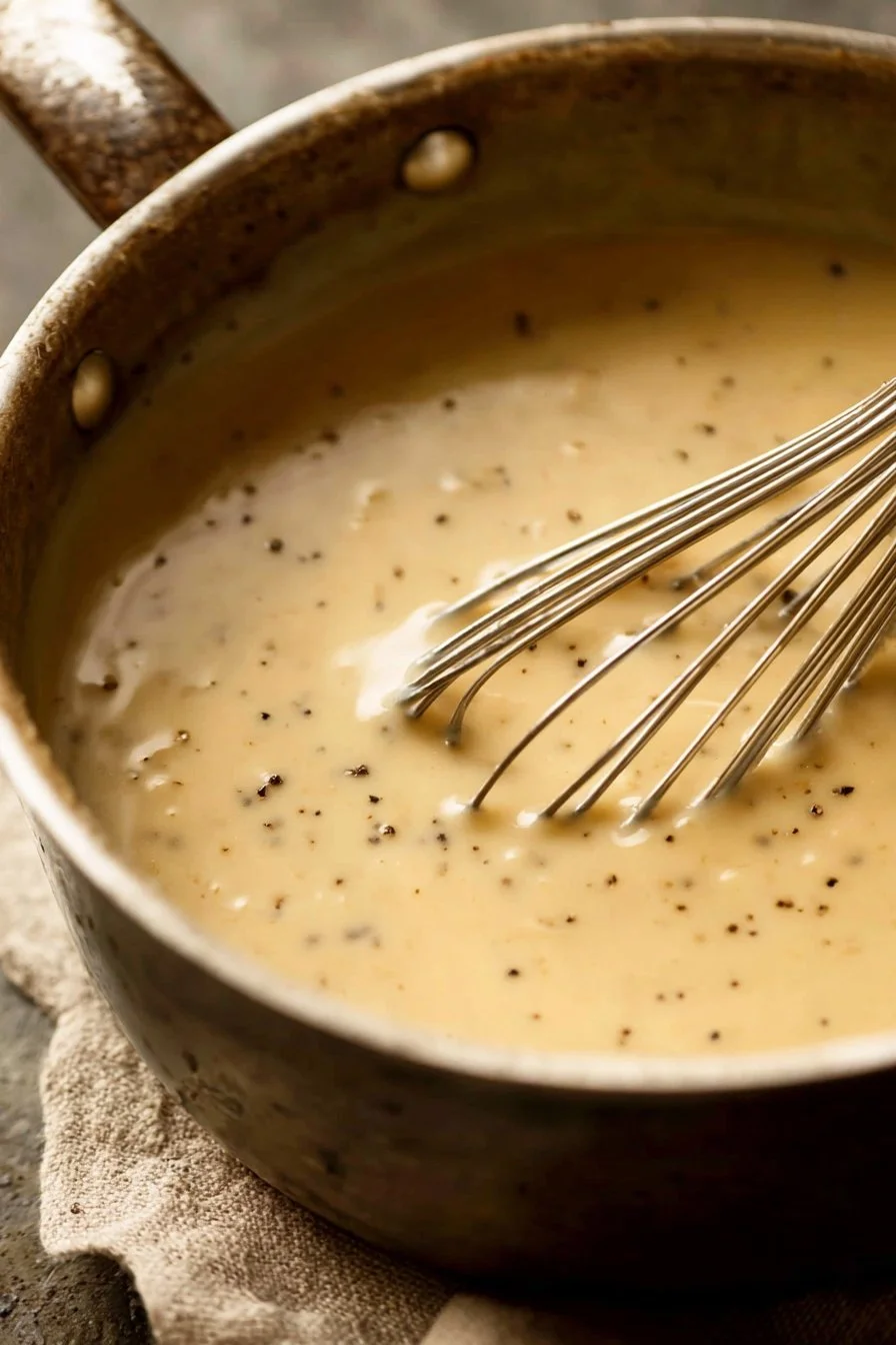 Turkey Gravy from Drippings 3 Homemade turkey gravy made from drippings for a rich flavor.