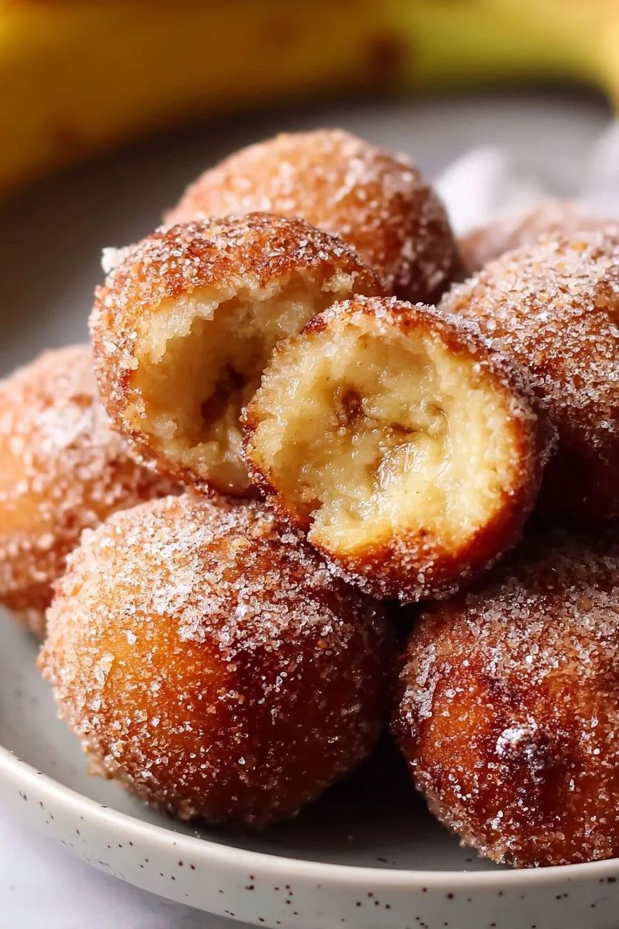 2-Ingredient Banana Donut Holes 3 Delicious 2-Ingredient Banana Donut Holes ready to eat