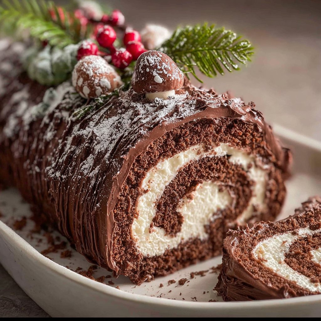 Yule Log Cake (Christmas Log) 2 Yule Log Cake (Christmas Log)