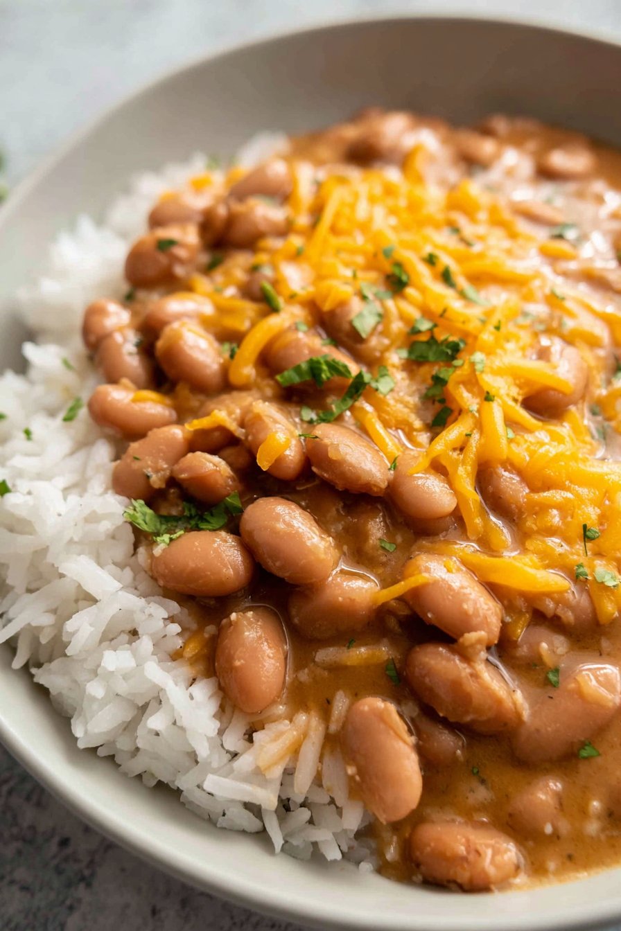 Cheesy Pinto Beans