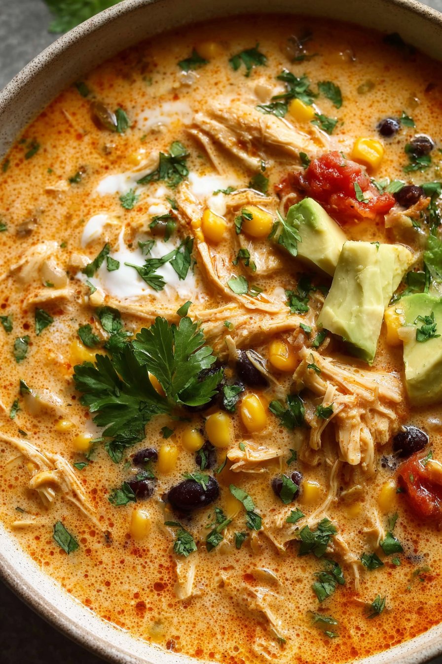 Creamy Chicken Enchilada Soup 2 Creamy Chicken Enchilada Soup