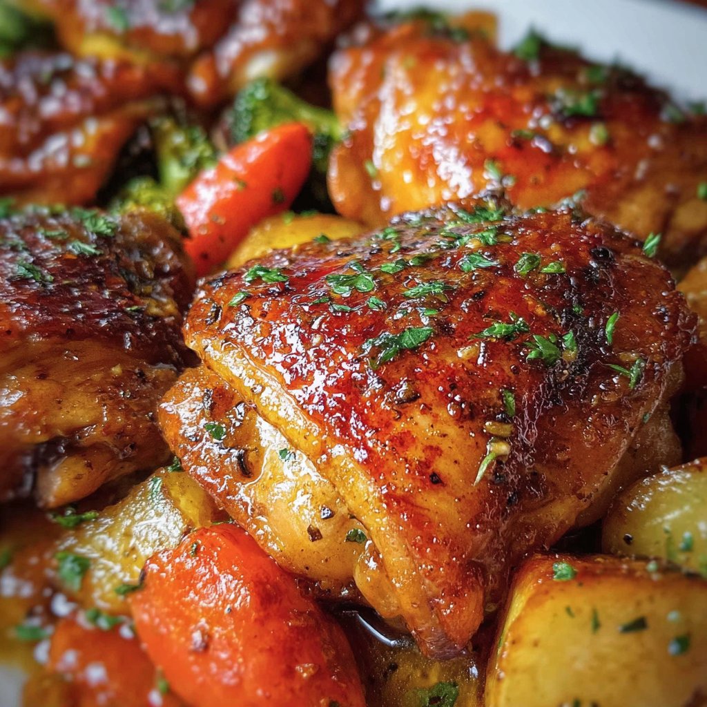 Honey Garlic Chicken Thighs 2 Honey Garlic Chicken Thighs