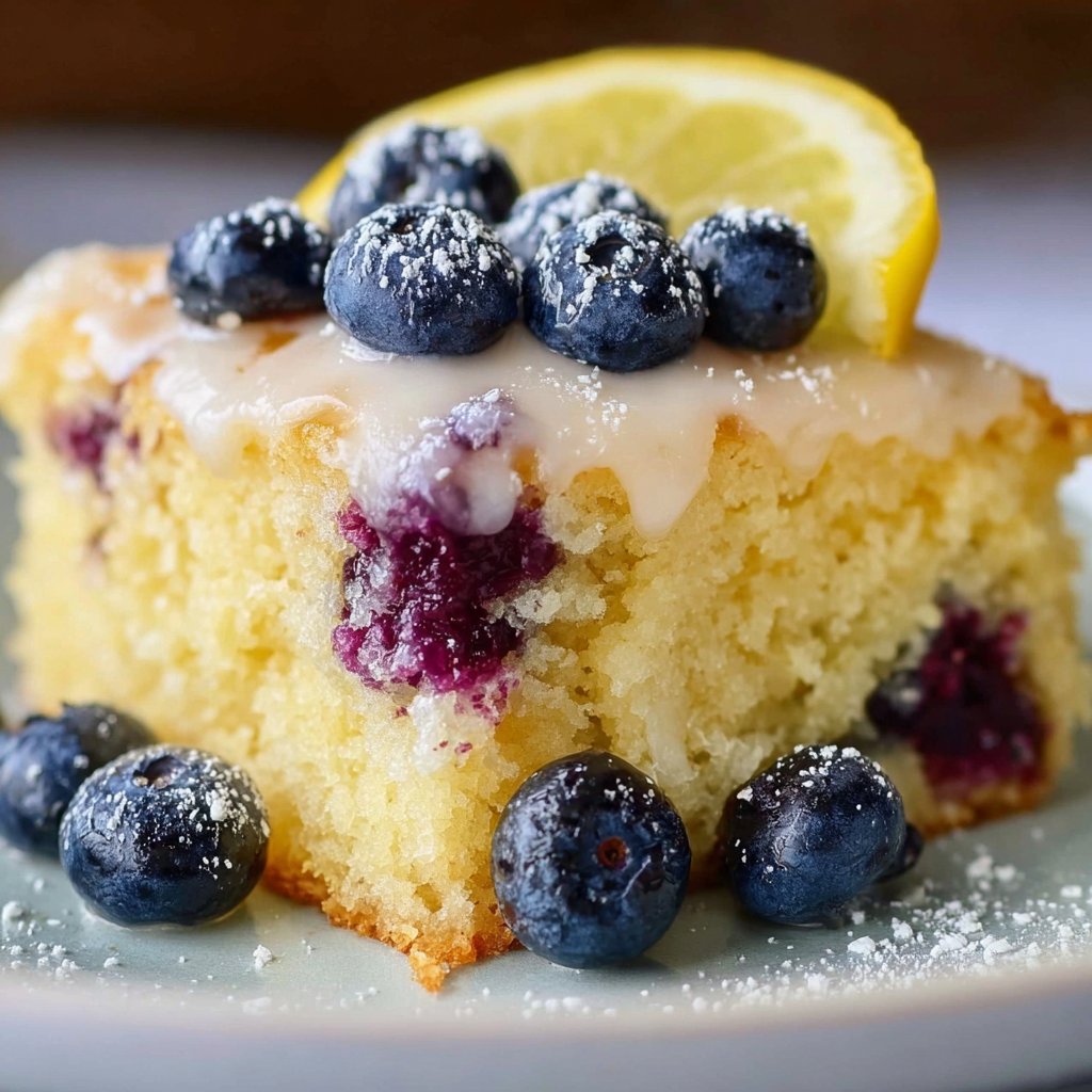 Lemon Blueberry Sheet Cake