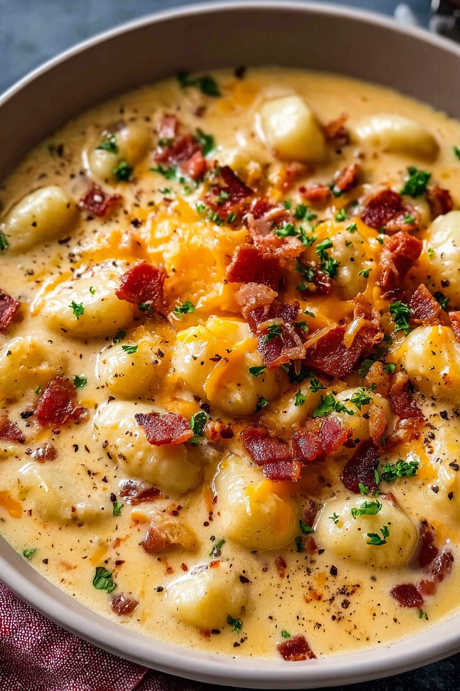 Creamy Bacon and Cheddar Gnocchi Delight 2 Creamy Bacon and Cheddar Gnocchi Delight