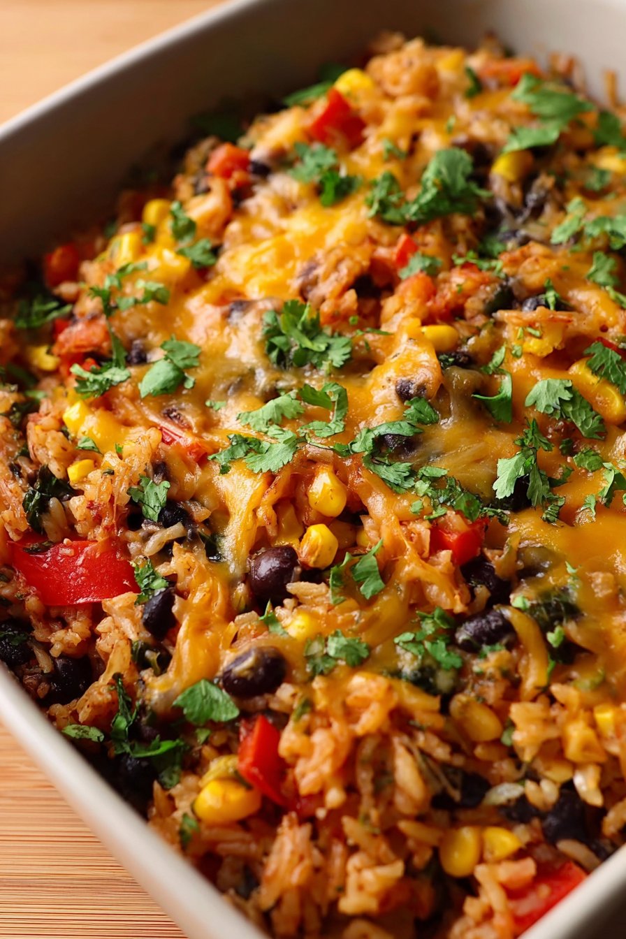 Veggie Packed Rice and Black Bean Casserole 2 Veggie Packed Rice and Black Bean Casserole