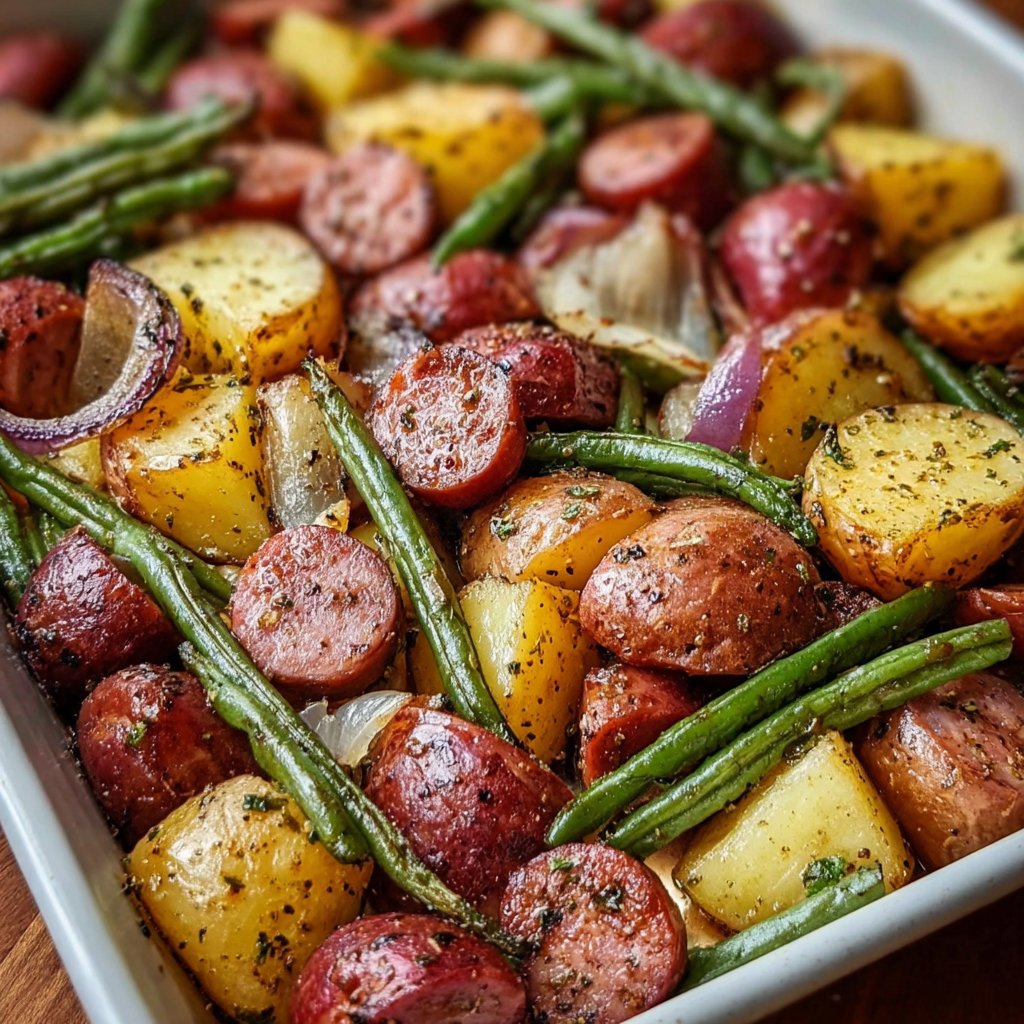 Sheet Pan Kielbasa Dinner