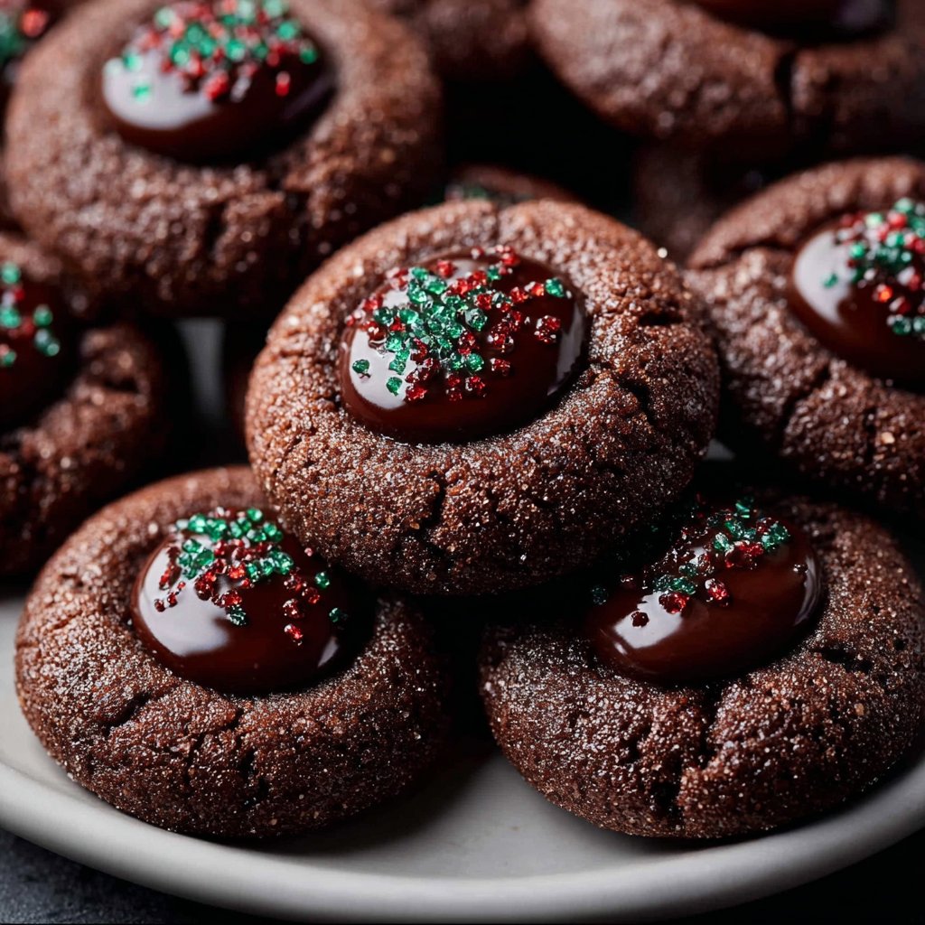 Chocolate Thumbprint Cookies 2 Chocolate Thumbprint Cookies
