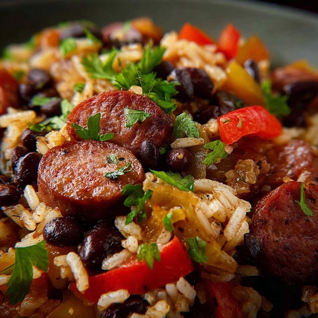 Black Beans and Rice with Sausage