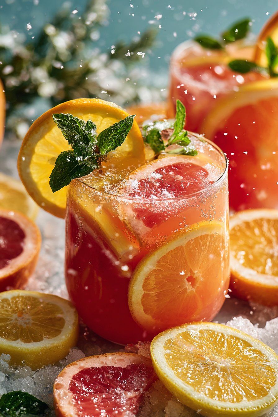 Winter Citrus Punch Mocktail